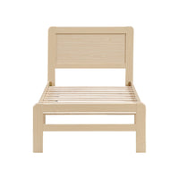 Cary Twin Size Platform Bed, Original Scandinavian Style Natural Brown - BM351386