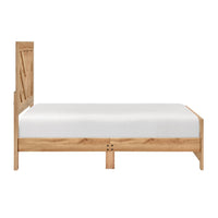 Eby Twin Panel Bed, Chevron Design, 3D Texture, Light Natural Brown - BM351405