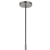 Ceiling Pendant Light, Brushed Steel Corkscrew Accent, 21 Inch Glass - BM351648
