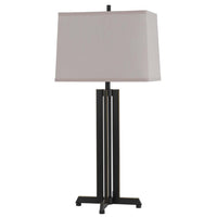 Liam Table Lamp, Gray Drum Shade, 30 Inch Oil Rubbed Black Footed Base - BM351652