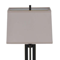 Liam Table Lamp, Gray Drum Shade, 30 Inch Oil Rubbed Black Footed Base - BM351652