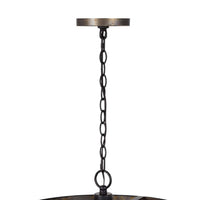 3 Light Chandelier, Industrial Drum Design, Aged Bronze Patina, 20 Inch - BM351653