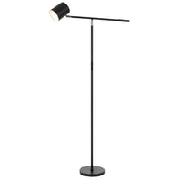 Floor Lamp with Touch Dimmer, 68 Inch Angled Adjustable Arm, Black Metal - BM351674