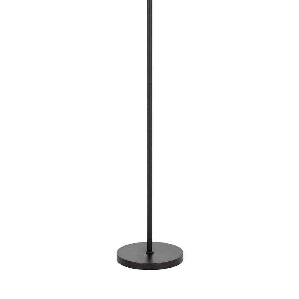 Floor Lamp with Touch Dimmer, 68 Inch Angled Adjustable Arm, Black Metal - BM351674