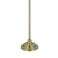 Floor Lamp with Light Gray Hardback Linen Shade, 61 Inch Antique Brass - BM351675