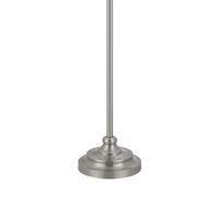 Floor Lamp with White Hardback Linen Shade, 61 Inch Modern Brushed Steel - BM351677