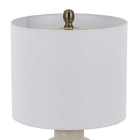 Table Lamp, Jar Body, Hardback Linen Shade, Dipped Garden Green Ceramic - BM351680