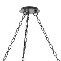 Arga 6 Light Chandelier, Glass Shade, Rope Arms, Bronze Metal 12 Inch - BM351693