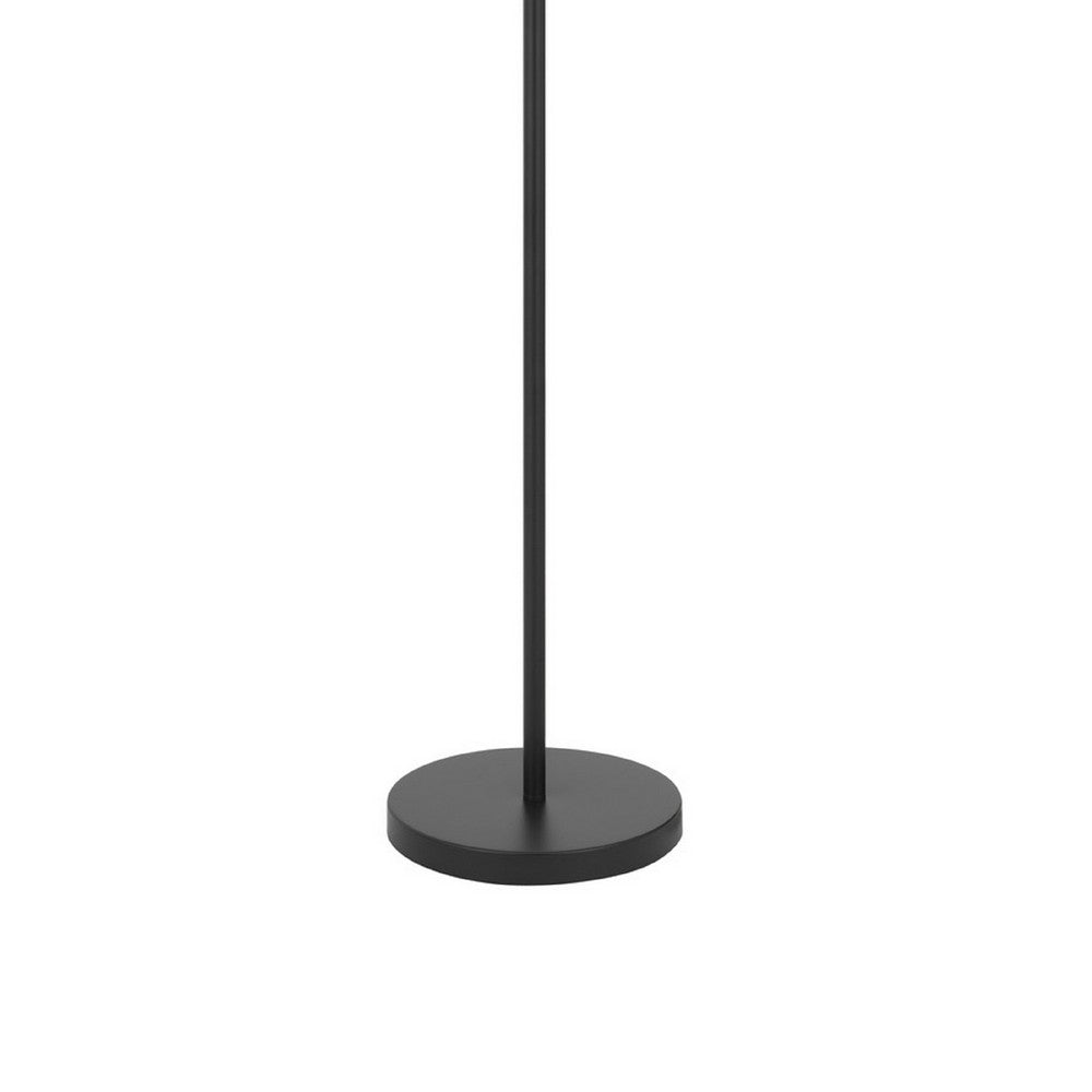 Floor Lamp, Vintage Style Dome Shade, Industrial Black and Antique Brass - BM351722