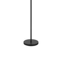 Avira 61 Inch Floor Lamp, String Pattern White Fabric Shade, Black Metal - BM351729
