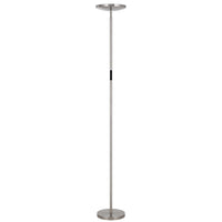 Floor Lamp with LED Torchiere, Touch Dimmer, 70 Inch Brushed Steel - BM351731