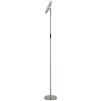 Floor Lamp with LED Torchiere, Touch Dimmer, 70 Inch Brushed Steel - BM351731