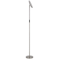 Floor Lamp with LED Torchiere, Touch Dimmer, 70 Inch Brushed Steel - BM351731