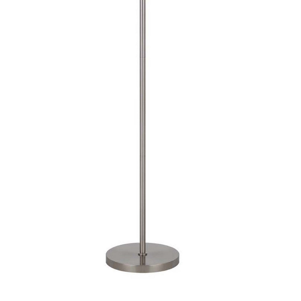 Floor Lamp with LED Torchiere, Touch Dimmer, 70 Inch Brushed Steel - BM351731