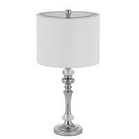 Set of 2 Table Lamps, Crystal Accent Candlestick Body, White Shade - BM351739