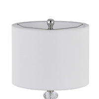 Set of 2 Table Lamps, Crystal Accent Candlestick Body, White Shade - BM351739