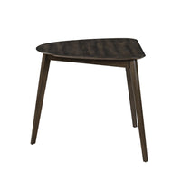 Roxy Corner Dining Table, 35 Inch Triangular Shape, Walnut Brown Wood - BM351744
