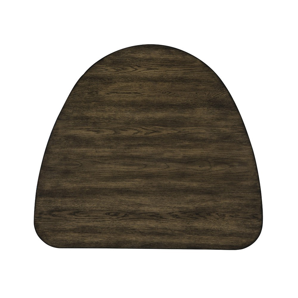 Roxy Corner Dining Table, 35 Inch Triangular Shape, Walnut Brown Wood - BM351744
