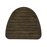 Roxy Corner Dining Table, 35 Inch Triangular Shape, Walnut Brown Wood - BM351744