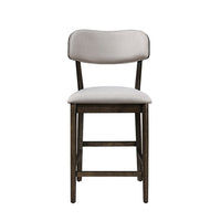 Roxy Counter Height Chair Set of 2, Open Back, Foam Fill Cream Polyester - BM351745
