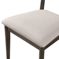 Roxy Counter Height Chair Set of 2, Open Back, Foam Fill Cream Polyester - BM351745