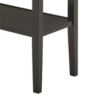 Risa Counter Height Table with Shelf, 60 Inch Faux Marble Top, Espresso Wood - BM351749