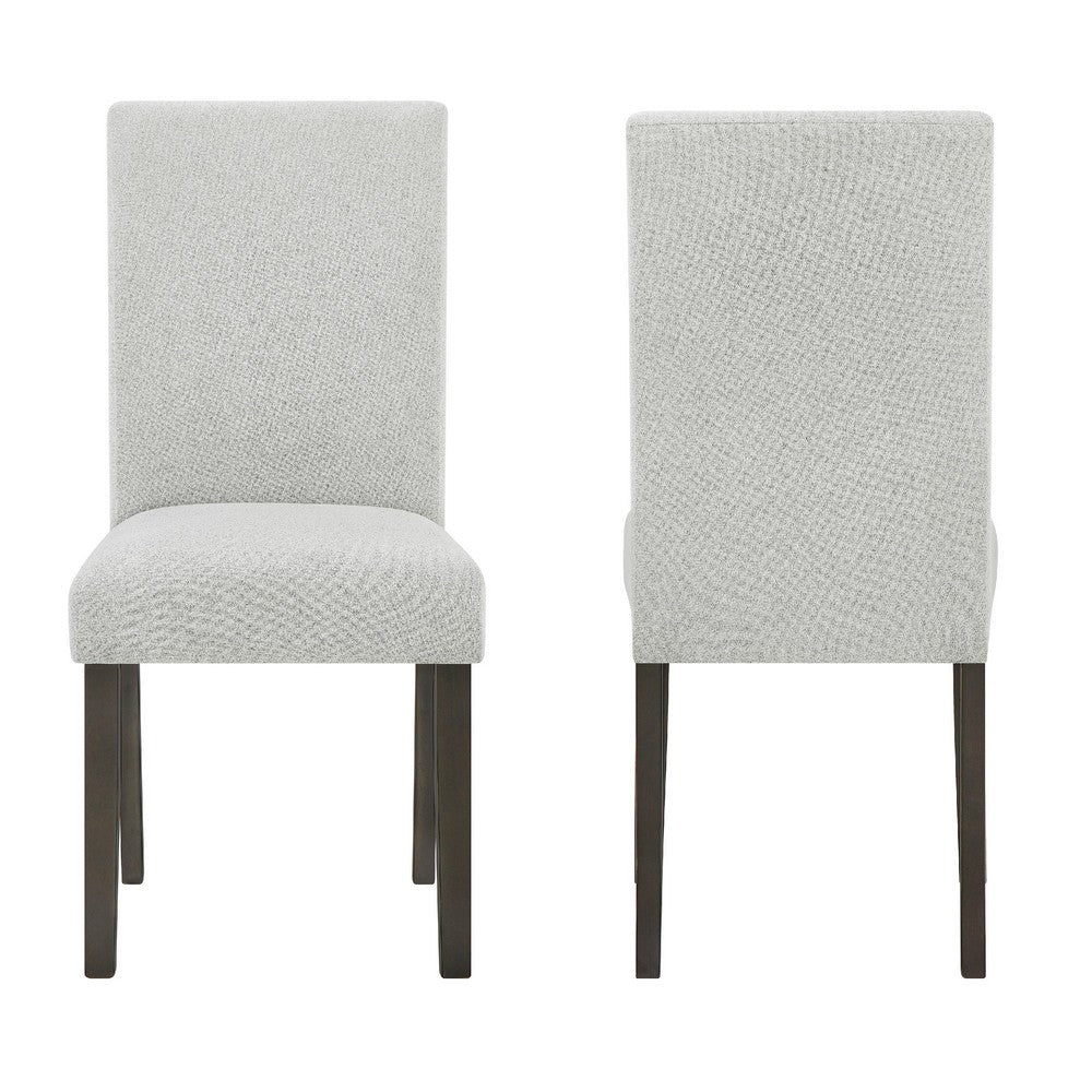 Risa Dining Side Chair Set of 2, Memory Foam Fill Polyester, Brown and Gray - BM351750