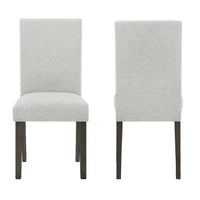 Risa Dining Side Chair Set of 2, Memory Foam Fill Polyester, Brown and Gray - BM351750