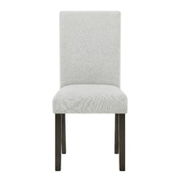 Risa Dining Side Chair Set of 2, Memory Foam Fill Polyester, Brown and Gray - BM351750