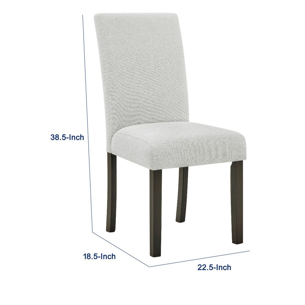 Risa Dining Side Chair Set of 2, Memory Foam Fill Polyester, Brown and Gray - BM351750