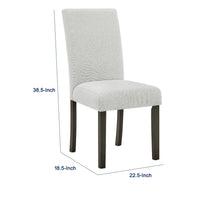 Risa Dining Side Chair Set of 2, Memory Foam Fill Polyester, Brown and Gray - BM351750