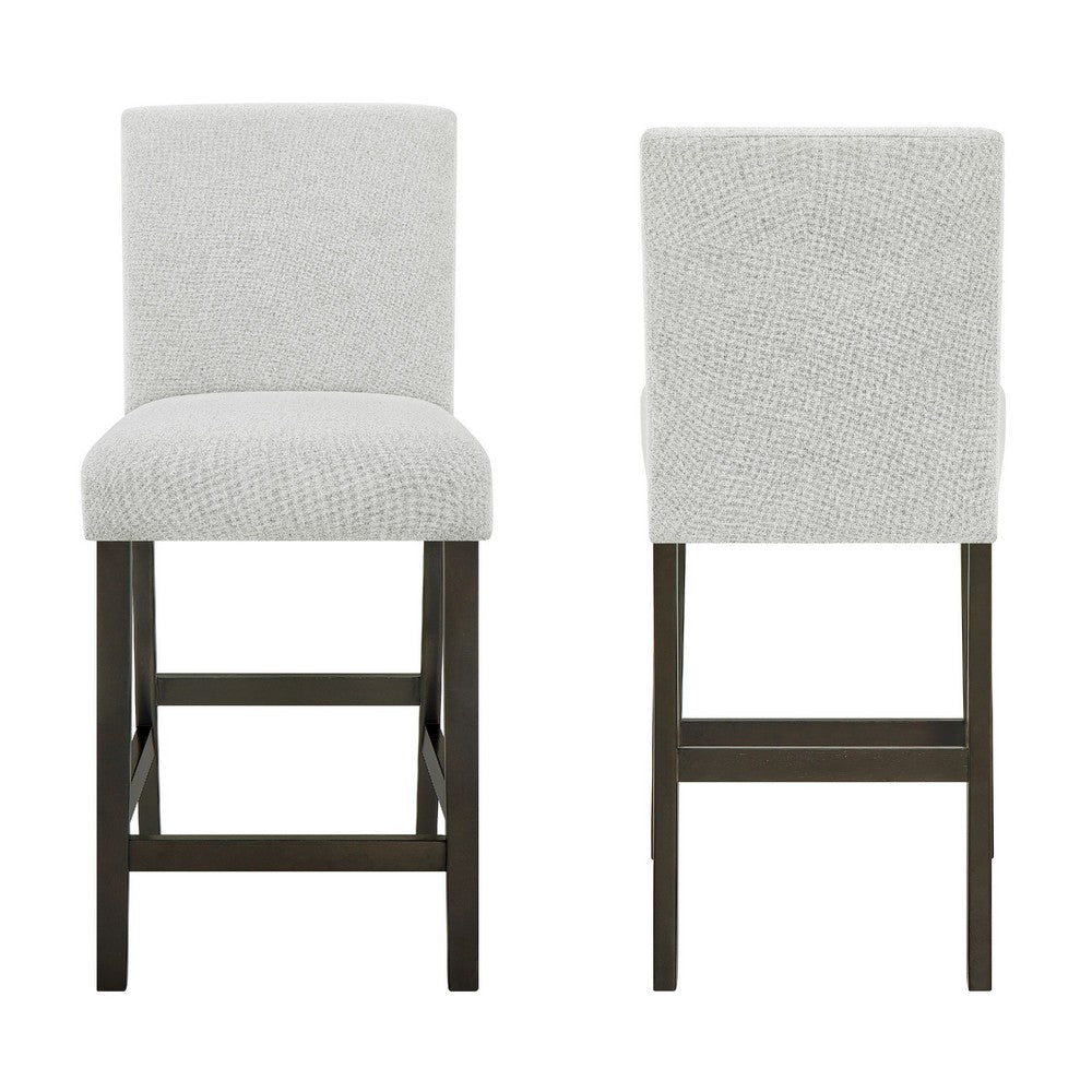 Risa Counter Height Side Chair Set of 2, Stone Gray Polyester Memory Foam - BM351751