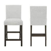 Risa Counter Height Side Chair Set of 2, Stone Gray Polyester Memory Foam - BM351751