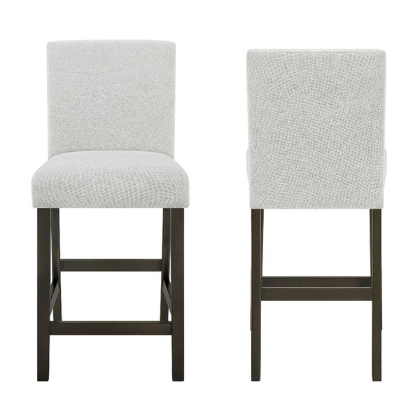 Risa Counter Height Side Chair Set of 2, Stone Gray Polyester Memory Foam - BM351751