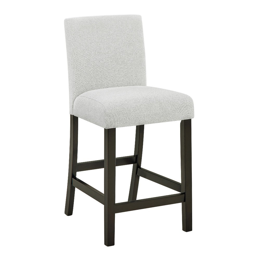 Risa Counter Height Side Chair Set of 2, Stone Gray Polyester Memory Foam - BM351751