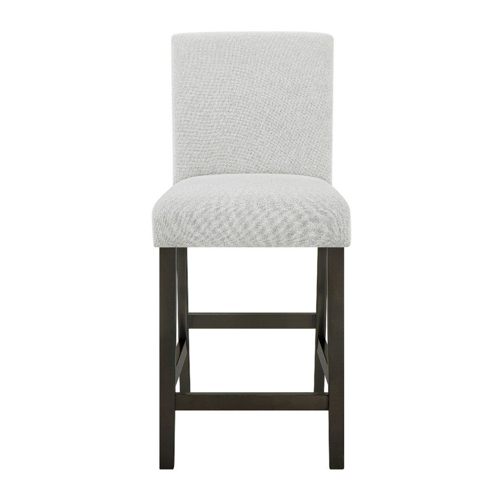 Risa Counter Height Side Chair Set of 2, Stone Gray Polyester Memory Foam - BM351751