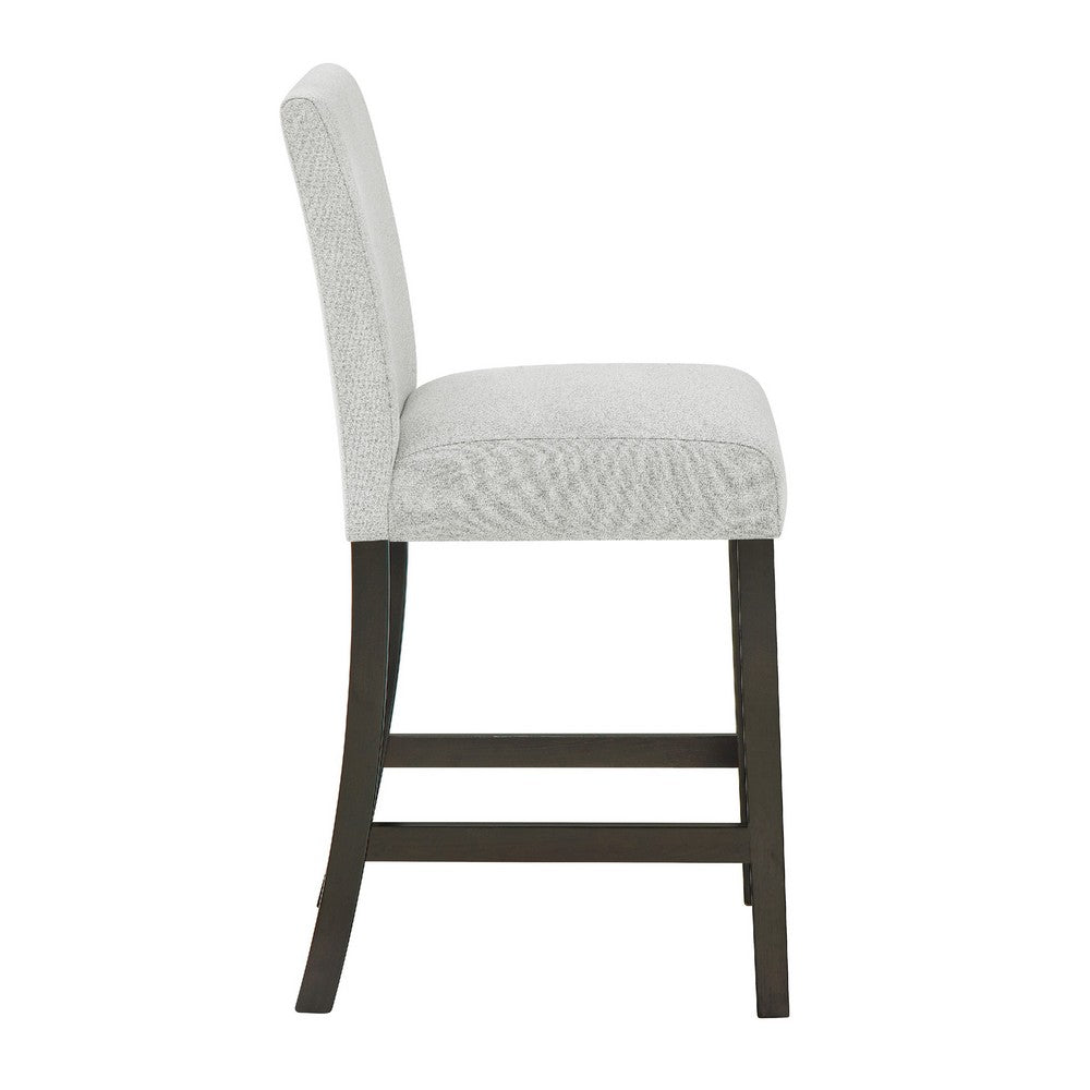 Risa Counter Height Side Chair Set of 2, Stone Gray Polyester Memory Foam - BM351751