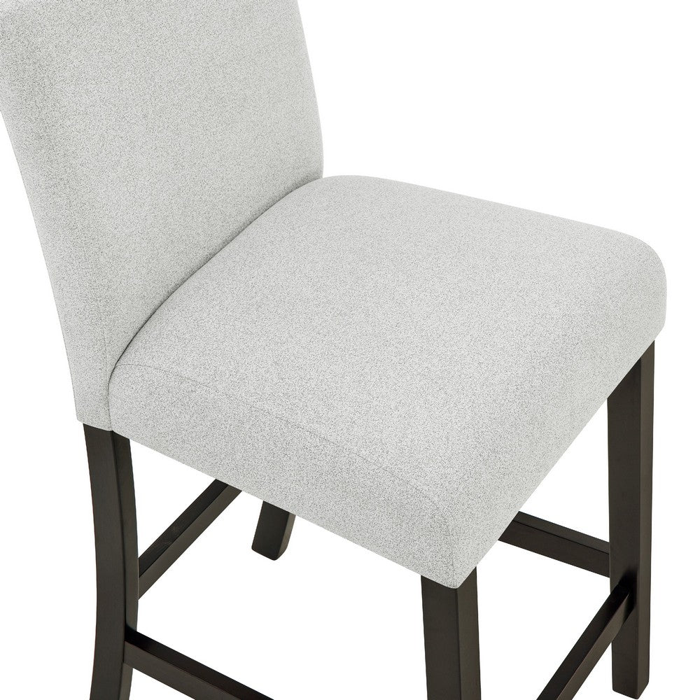 Risa Counter Height Side Chair Set of 2, Stone Gray Polyester Memory Foam - BM351751