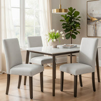 Risa Counter Height Side Chair Set of 2, Stone Gray Polyester Memory Foam - BM351751