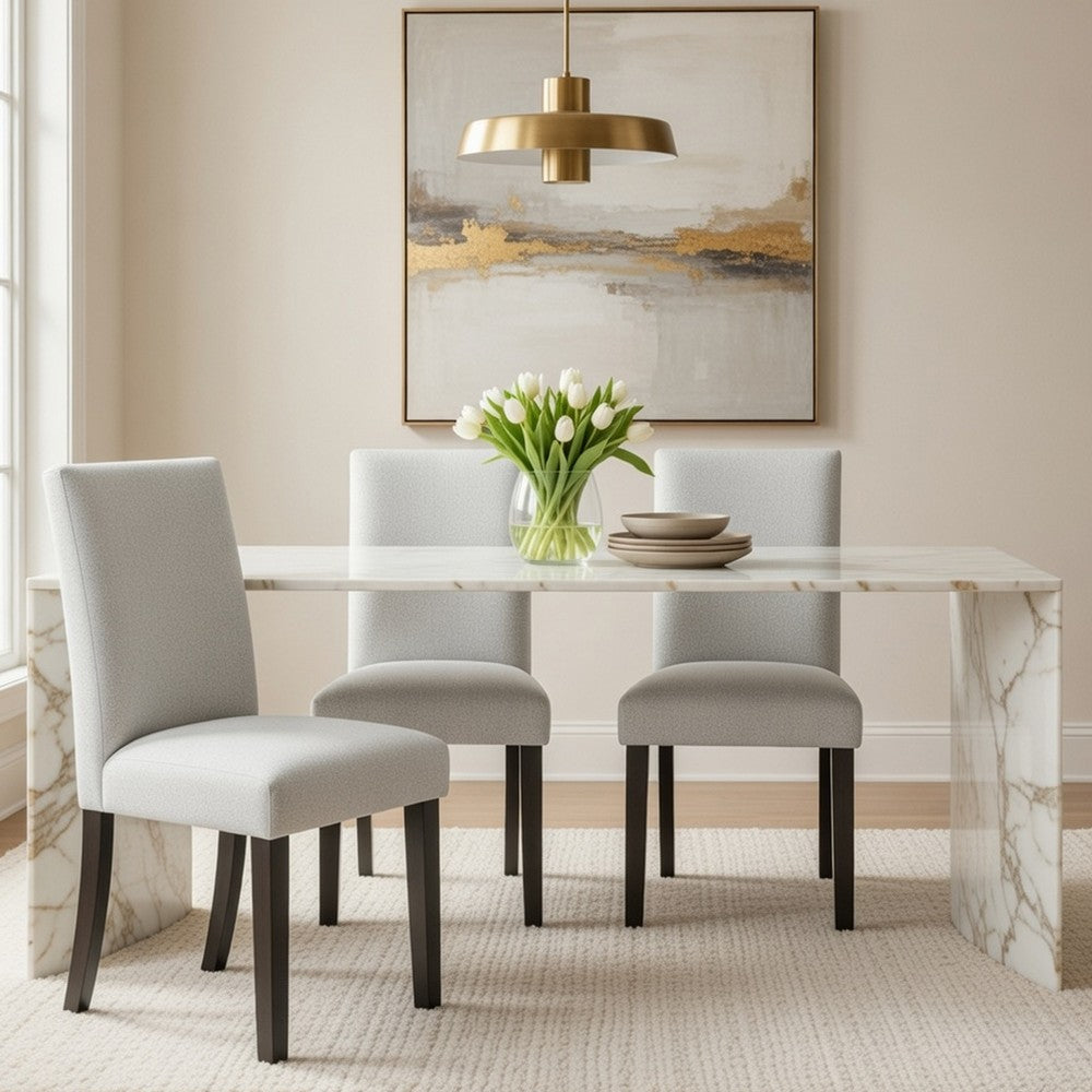 Risa Counter Height Side Chair Set of 2, Stone Gray Polyester Memory Foam - BM351751