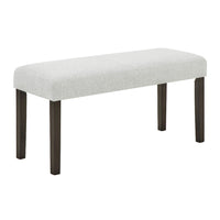 Risa Dining Bench, Gray Polyester Memory Foam Seat, Brown Wood 40 Inch - BM351752