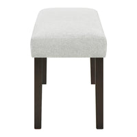 Risa Dining Bench, Gray Polyester Memory Foam Seat, Brown Wood 40 Inch - BM351752