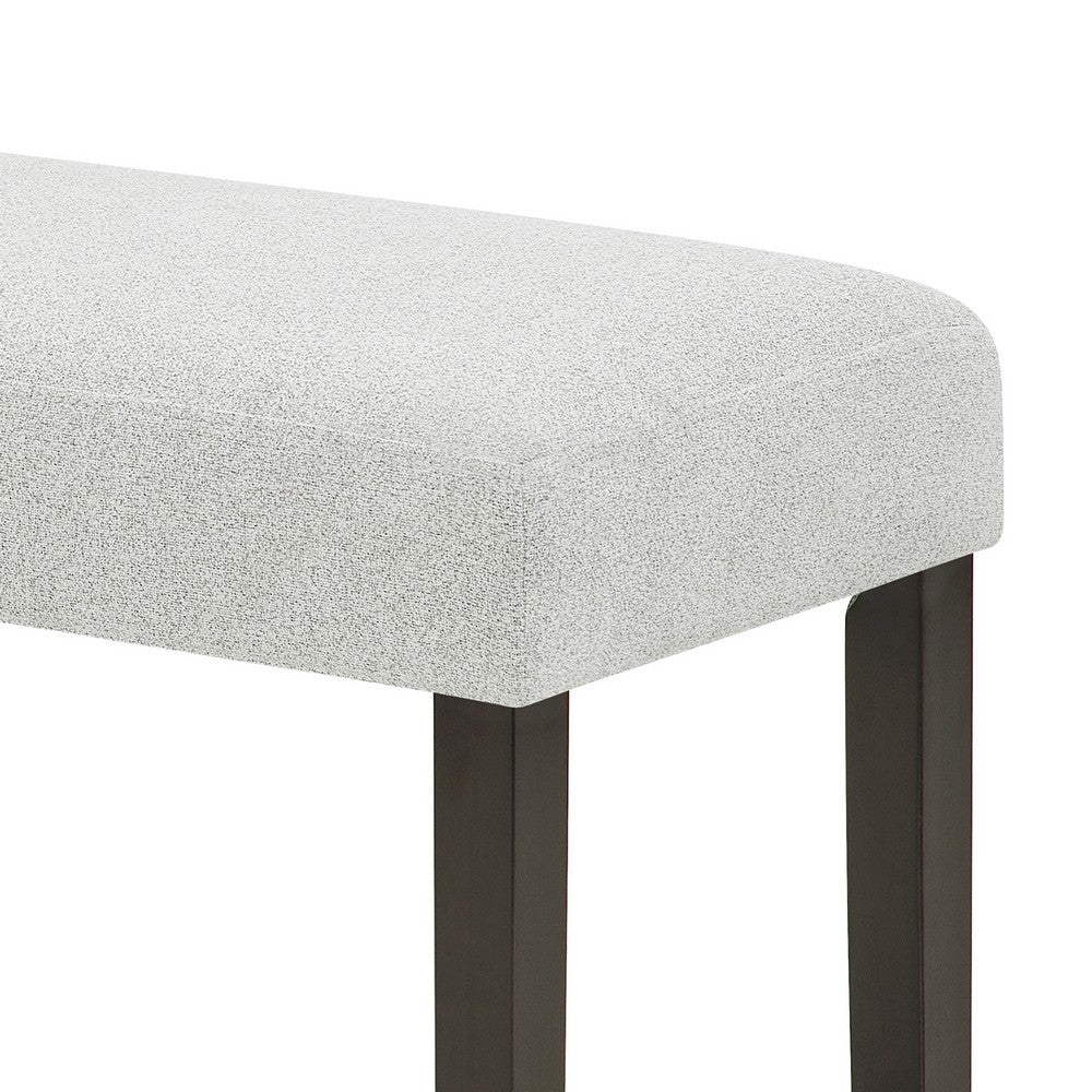 Risa Dining Bench, Gray Polyester Memory Foam Seat, Brown Wood 40 Inch - BM351752