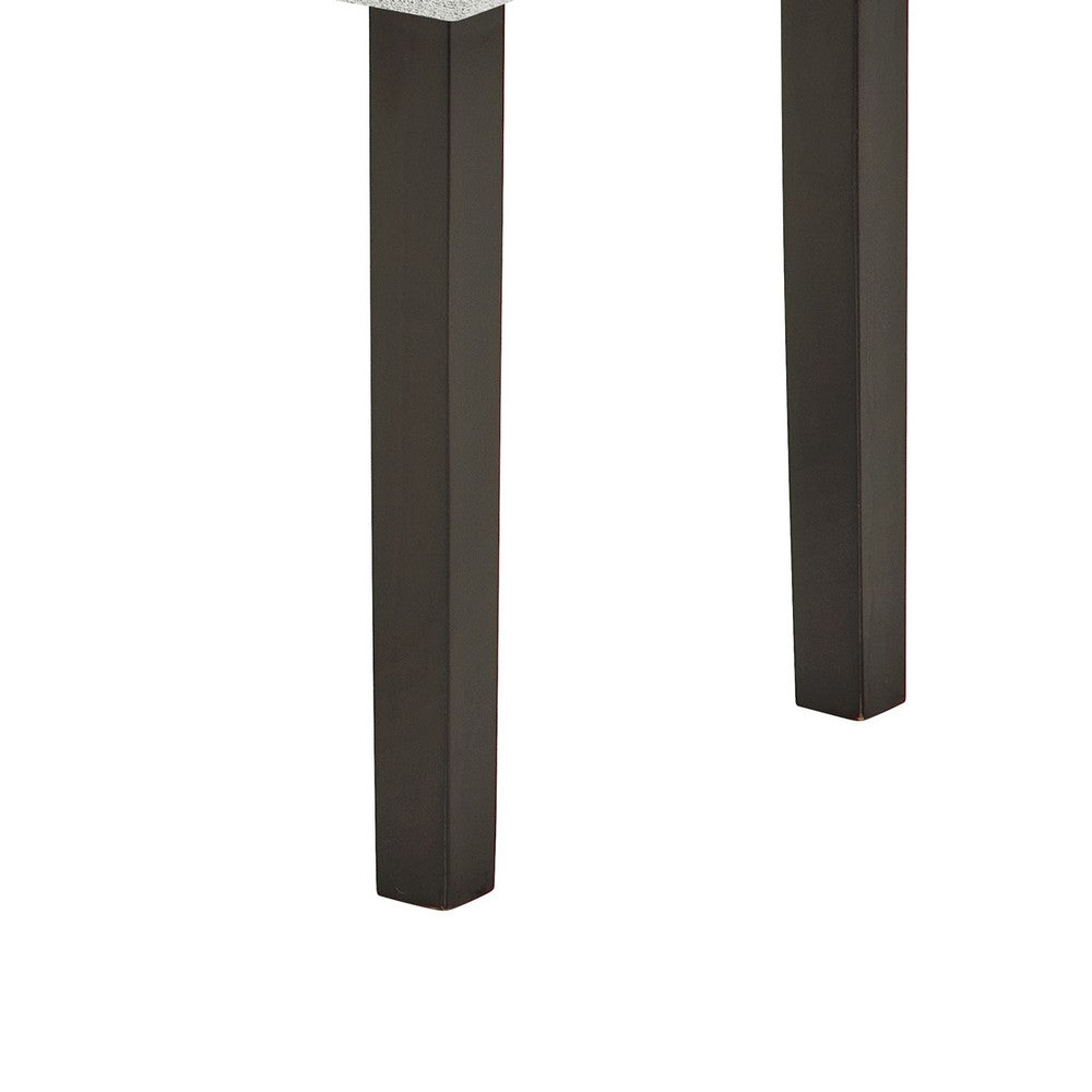 Risa Dining Bench, Gray Polyester Memory Foam Seat, Brown Wood 40 Inch - BM351752