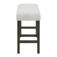 Risa Counter Height Bench, Gray Polyester Memory Foam Seat, Brown 40 Inch - BM351753