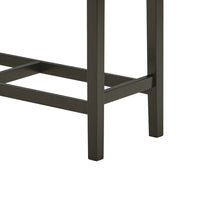 Risa Counter Height Bench, Gray Polyester Memory Foam Seat, Brown 40 Inch - BM351753