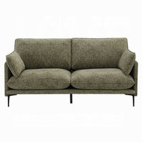 Dima Sofa with 2 Pillows, Green Chenille Upholstered Cushions, 75 Inch - BM351803