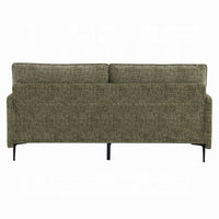 Dima Sofa with 2 Pillows, Green Chenille Upholstered Cushions, 75 Inch - BM351803