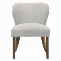 Dea Dining Side Chair Set of 2, Wingback Gray Chenille, Walnut Brown - BM351807