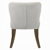 Dea Dining Side Chair Set of 2, Wingback Gray Chenille, Walnut Brown - BM351807